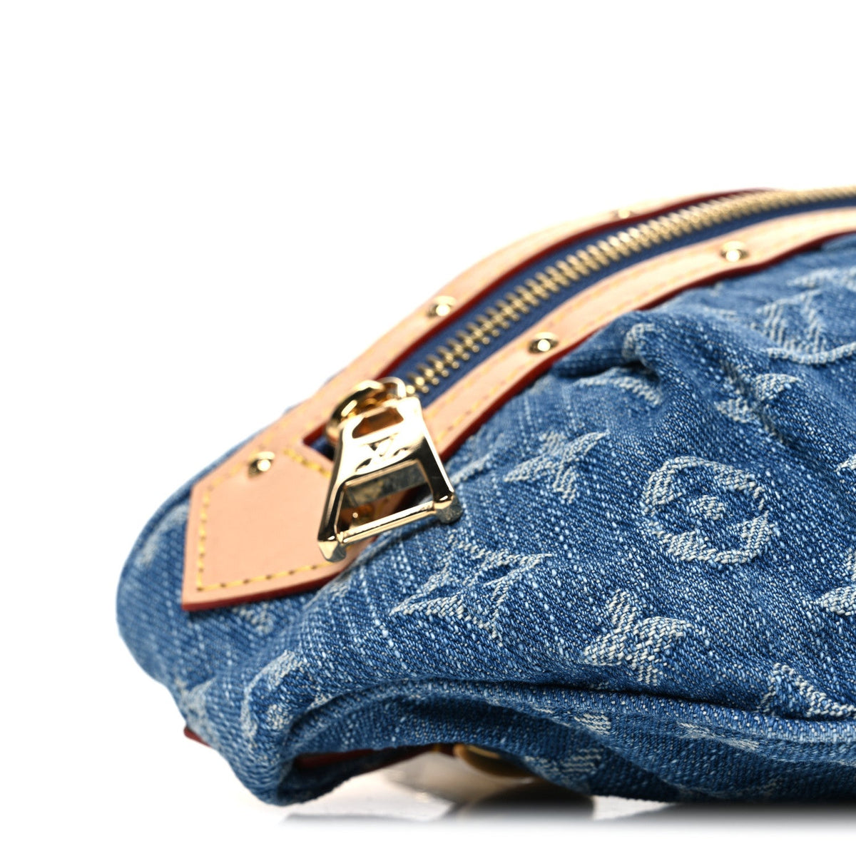 Monogram Denim High Rise Bumbag Blue