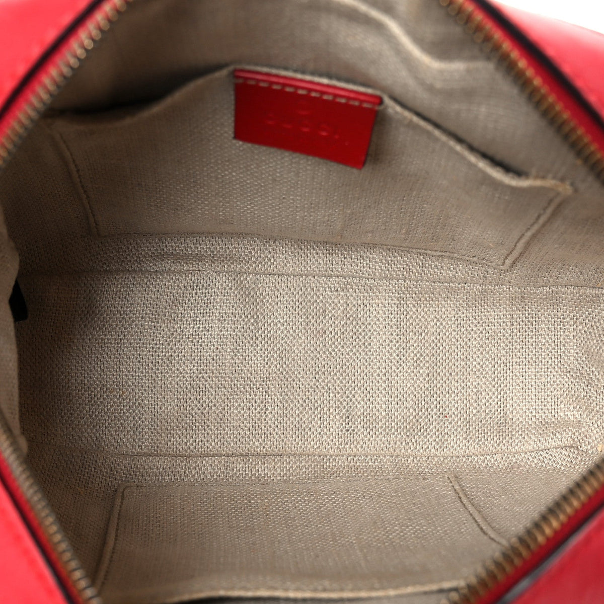 Calfskin Web Small Webby Bee Shoulder Bag Red
