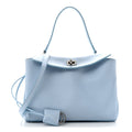Natural Smooth Calfskin Small Rodeo Top Handle Handbag Cloudy Blue