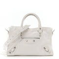 Agneau Arena Silver Hardware Small Le City Optic White