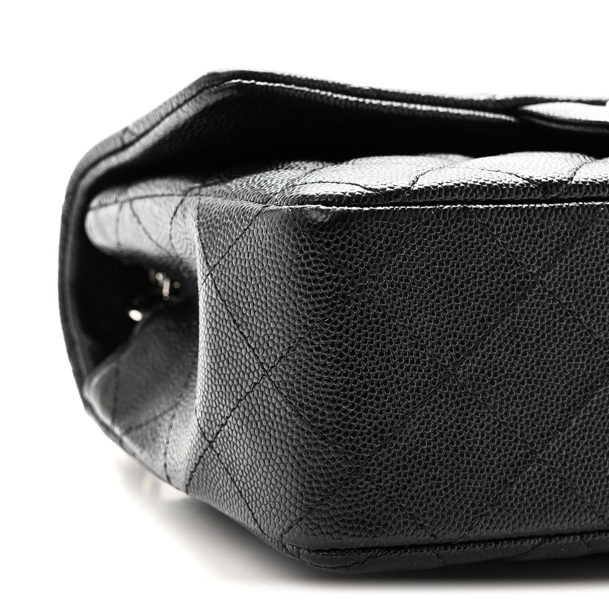 Caviar Quilted Mini Rectangular Flap Black