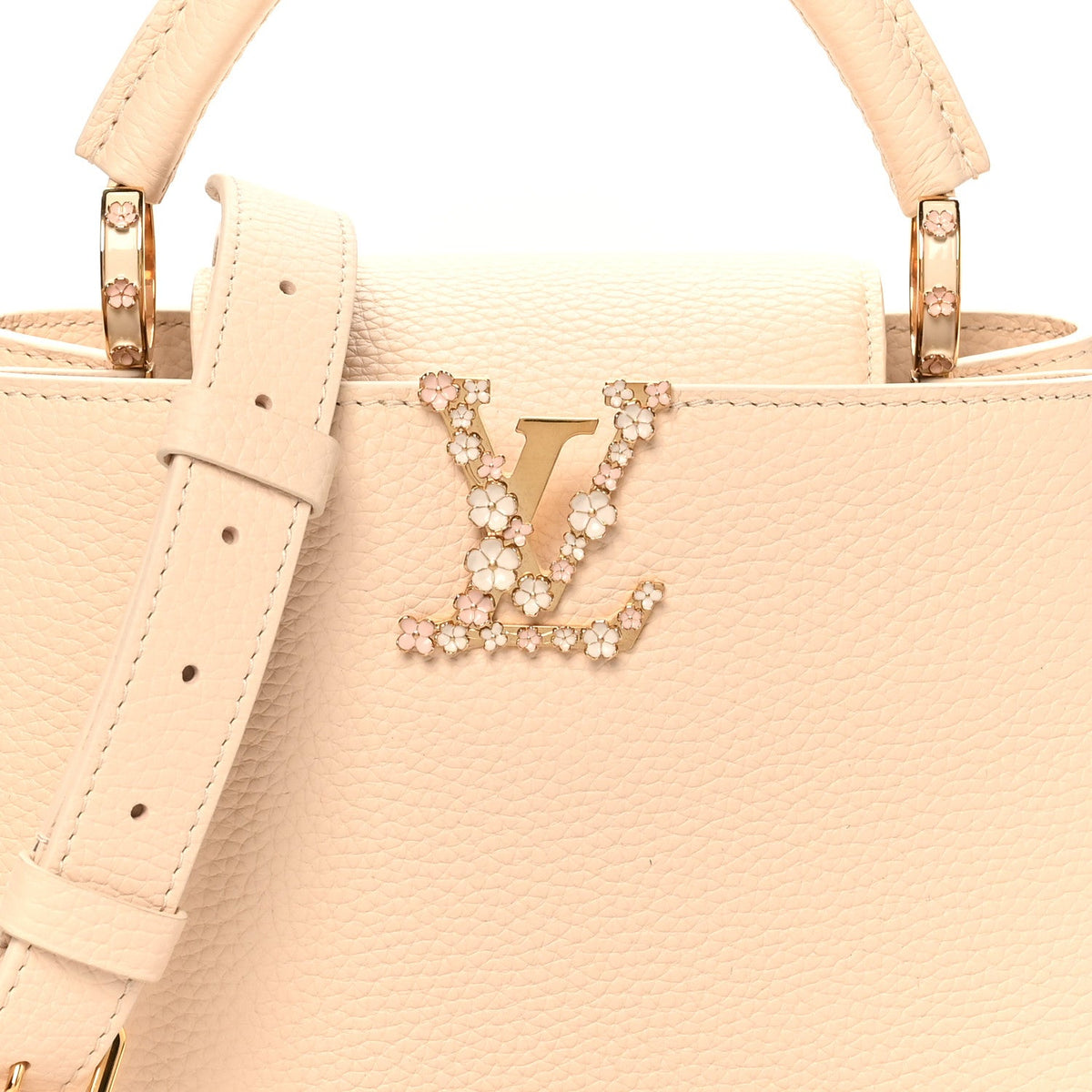 Taurillon Bloom Capucines BB Powder Beige