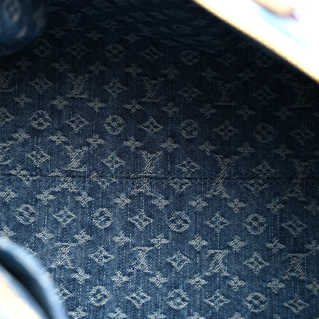 Monogram Denim Speedy Soft 30 Blue