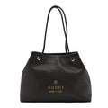 Calfskin Medium Braided Handle Gifford Tote Dark Brown