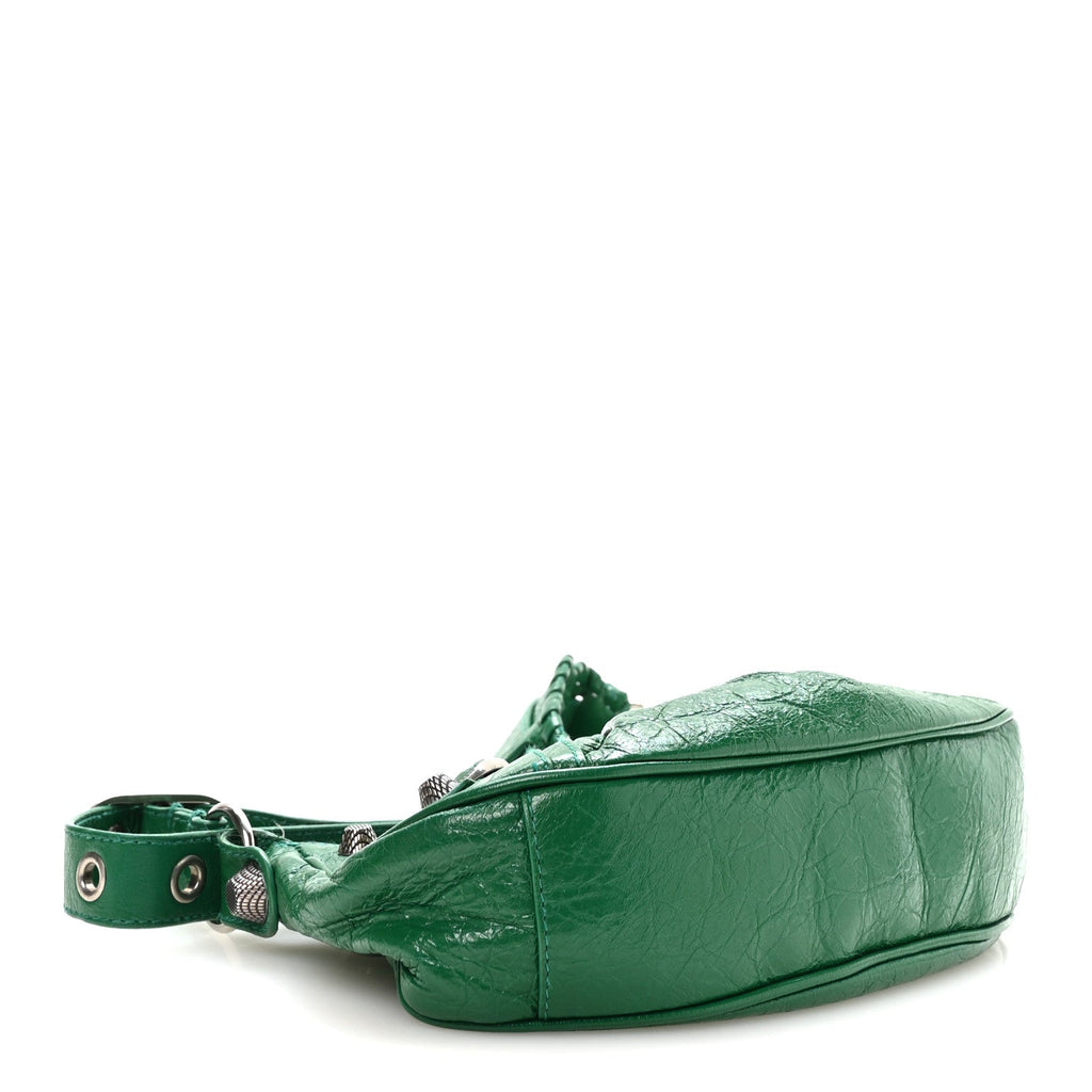 Agneau Arena Le Cagole Shoulder Bag XS Jade