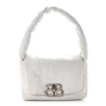 Thin Calfskin Small Monaco Sling Shoulder Bag Light Blue White White