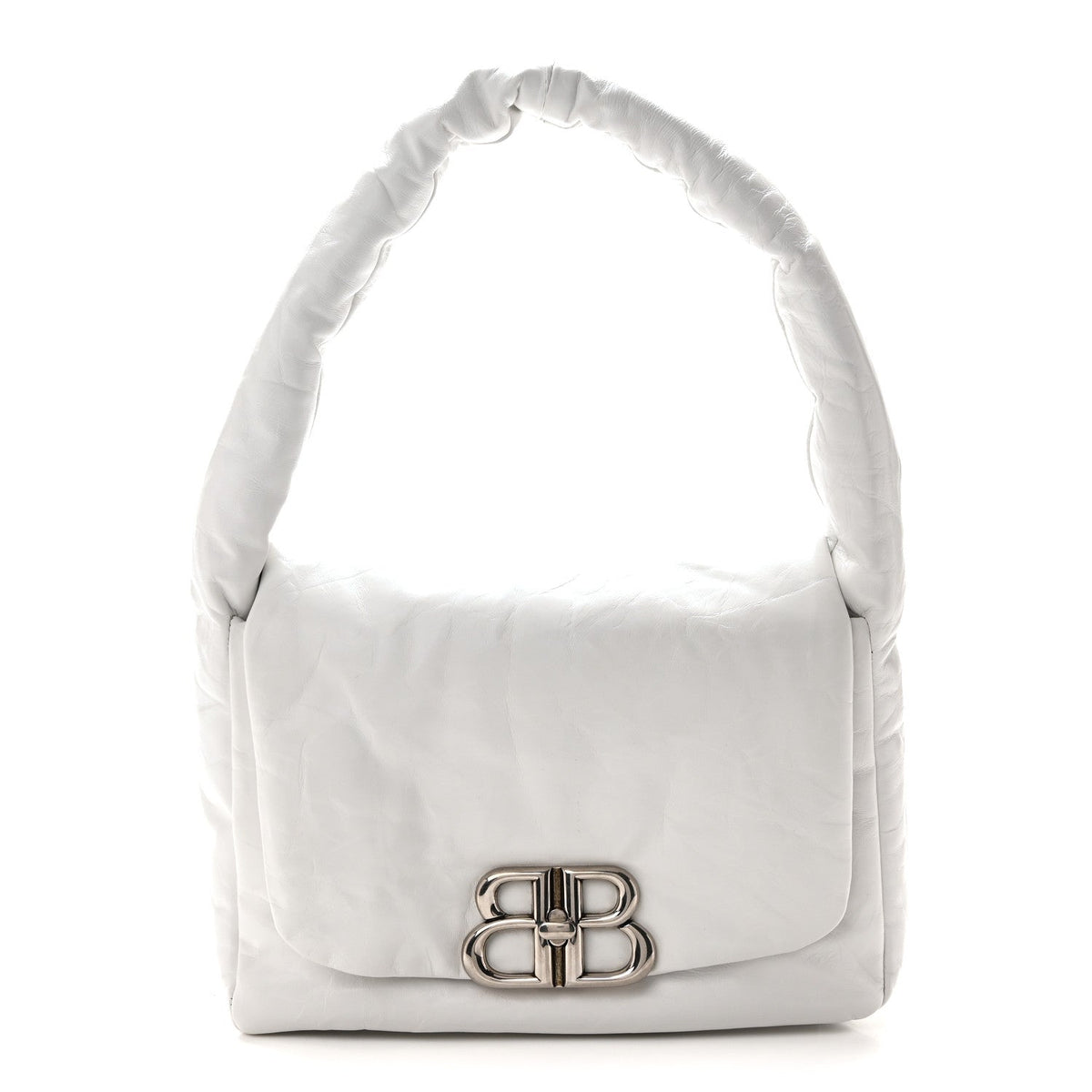 Thin Calfskin Small Monaco Sling Shoulder Bag Light Blue White White
