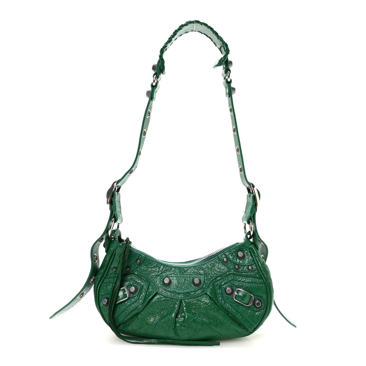 Agneau Arena Le Cagole Shoulder Bag XS Jade