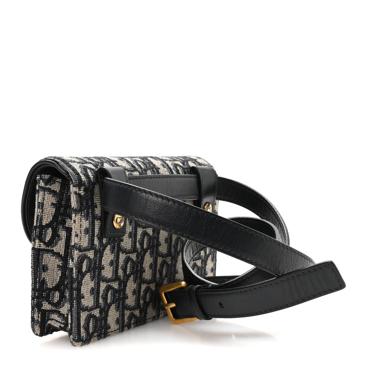 Oblique Saddle Belt Bag Blue