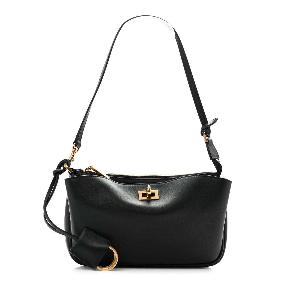 Natural Smooth Calfskin Rodeo Sling Pochette Black