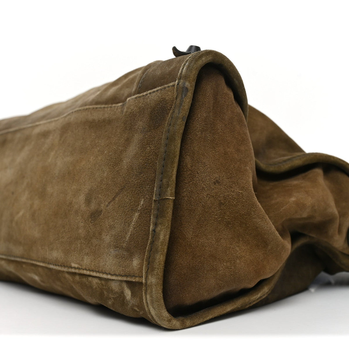 Waxed Suede Calfskin Classic Hardware Medium Le City Khaki