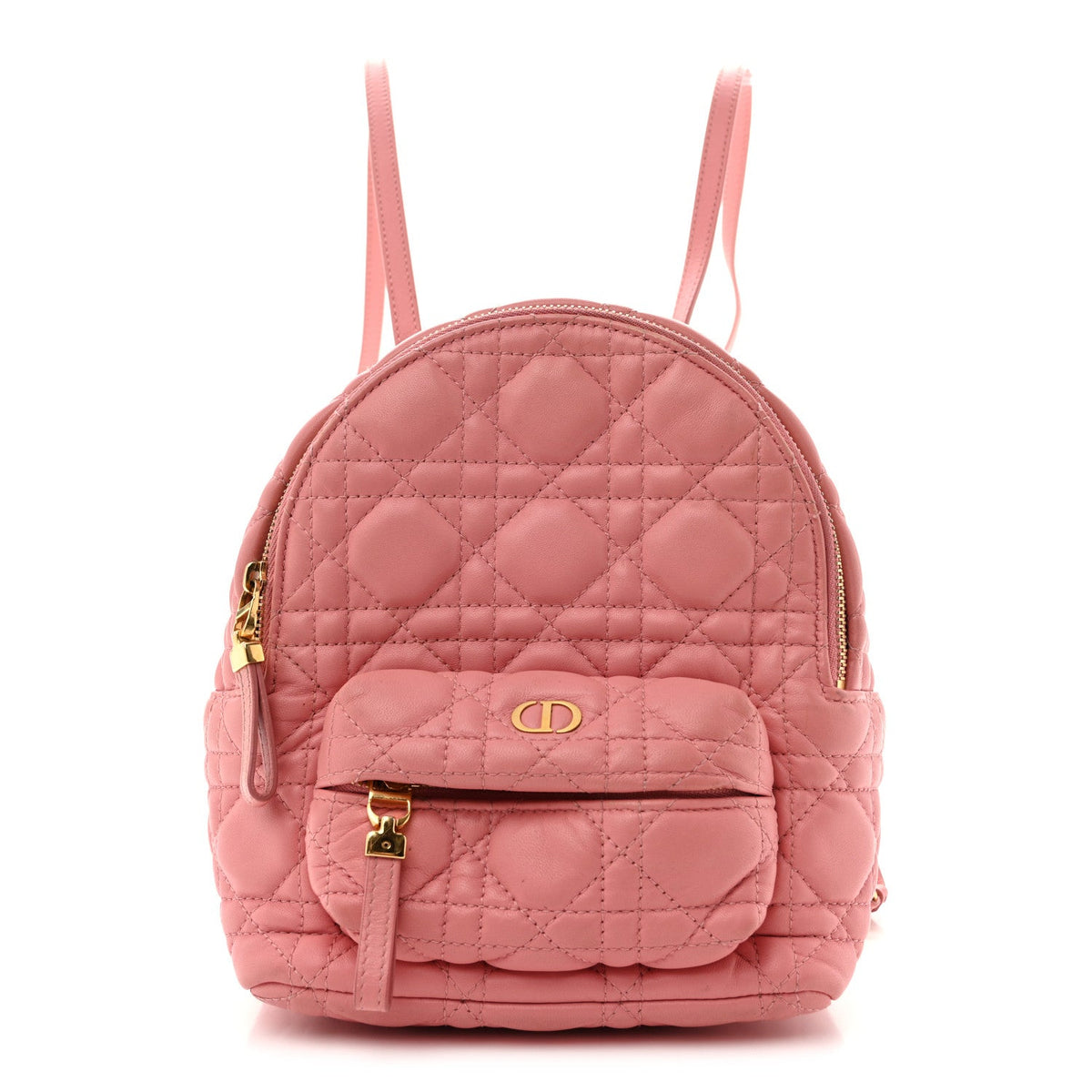 Lambskin Cannage Mini Backpack Peach Blossom