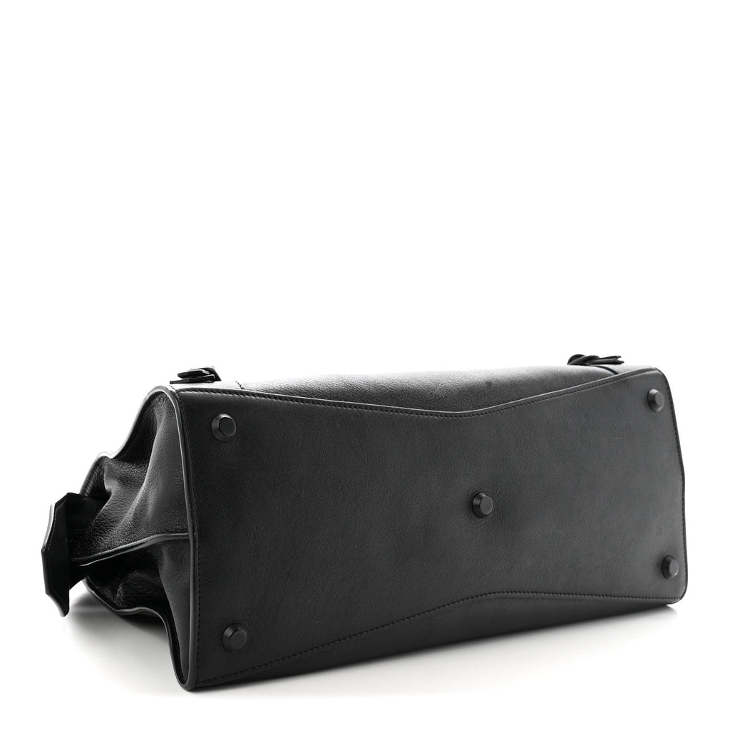 Grained Calfskin Neo Classic Black Hardware Medium City Black