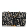 Oblique Small Saddle Chain Pouch Blue
