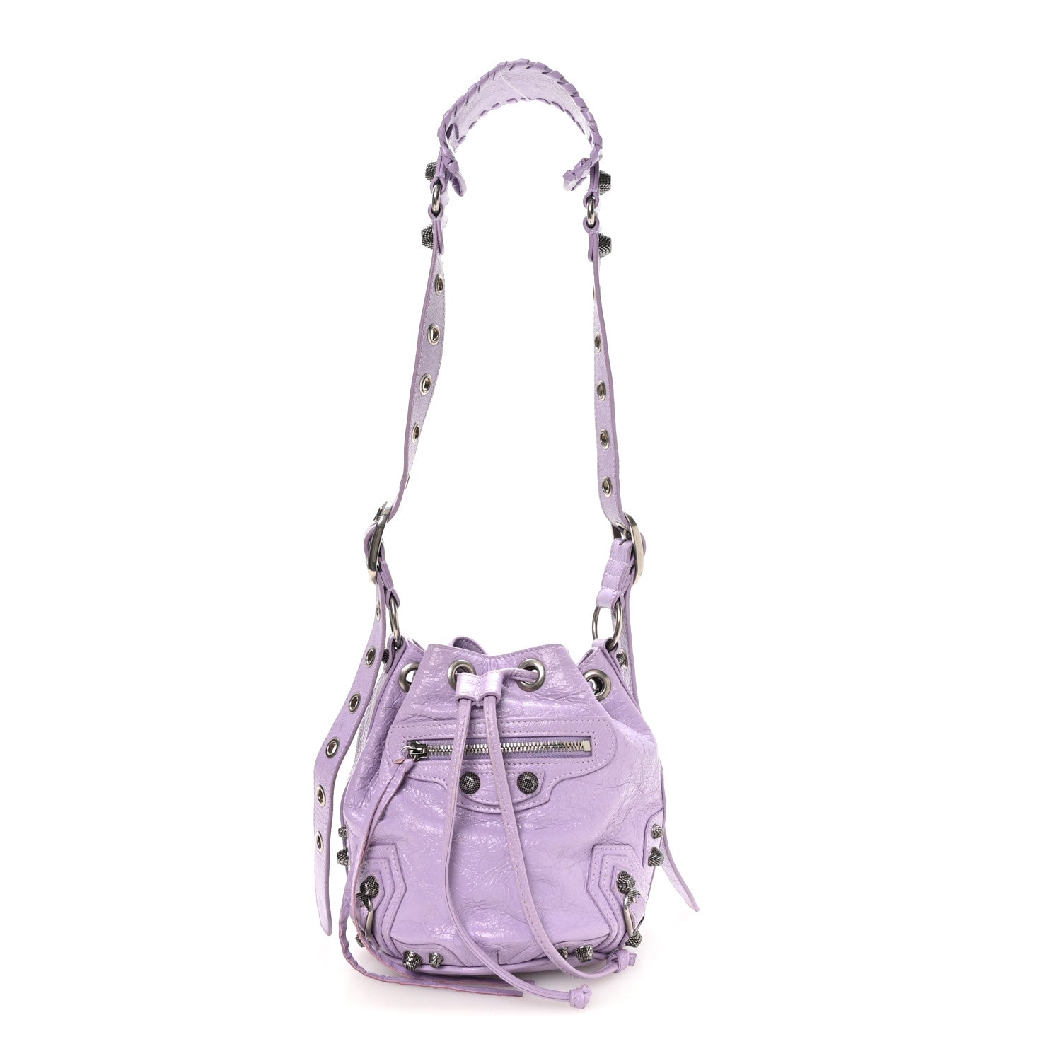 Agneau Arena Le Cagole Bucket Bag XS Lilac