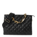 Lambskin Embossed Monogram Coussin MM Black