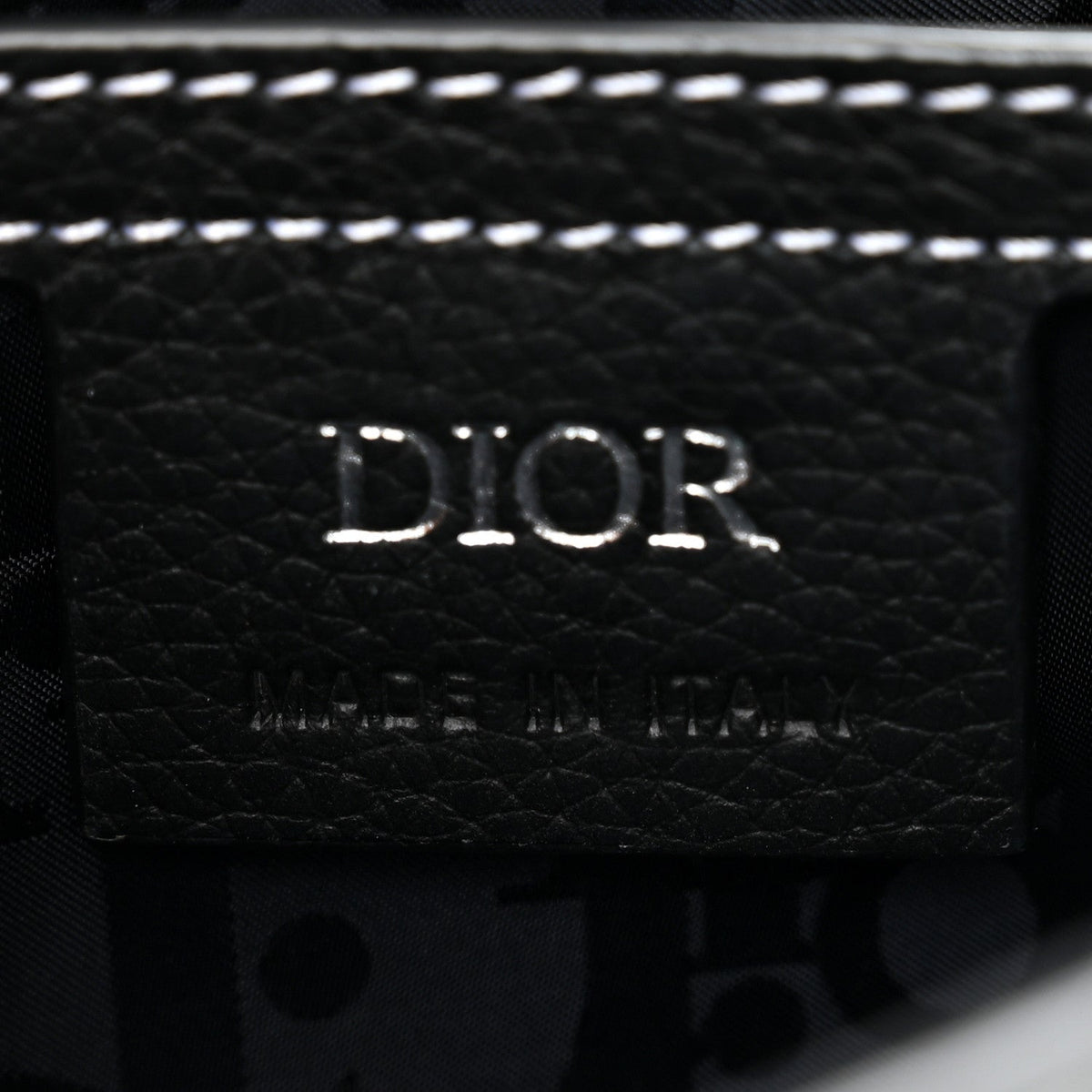 Grained Calfskin Saddle Messenger Bag With Strap Black