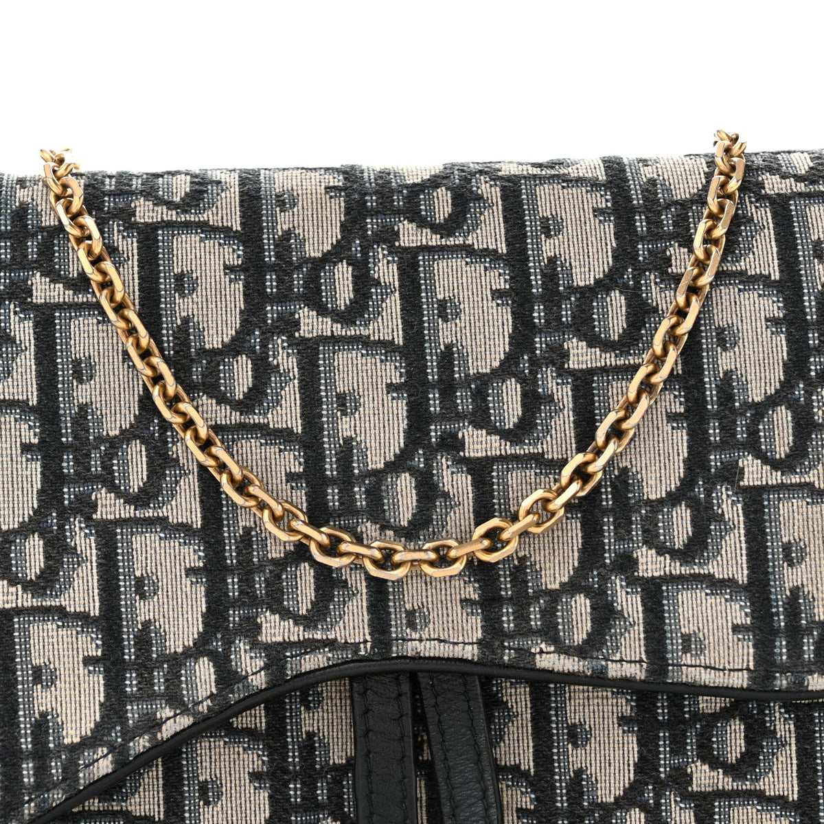 Oblique Saddle Chain Pouch Blue