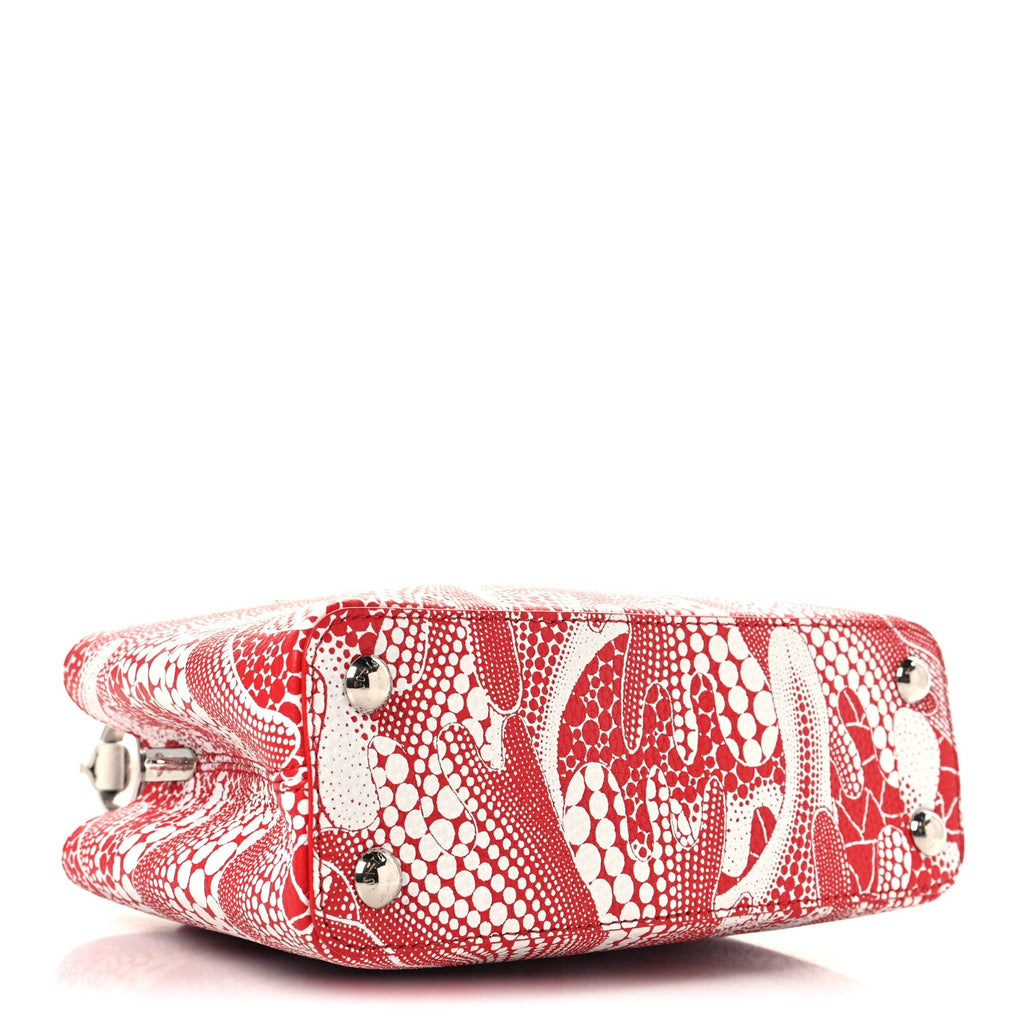LV X YK Taurillon Psychedelic Flower Capucines BB Rouge
