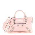 Agneau Arena Giant Rhinestone Hardware Small Le City Petal Pink