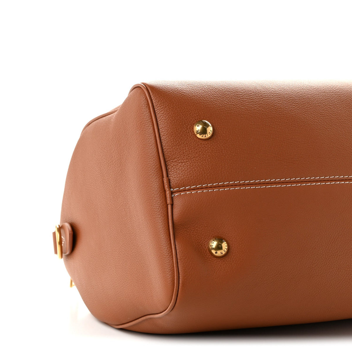 Grained Calfskin Low Key Speedy 30 Cognac