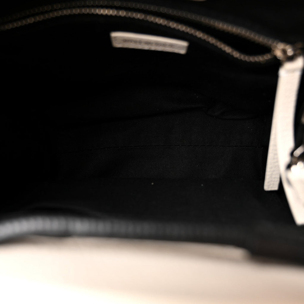 Calfskin Logo XXS Shopping Tote White