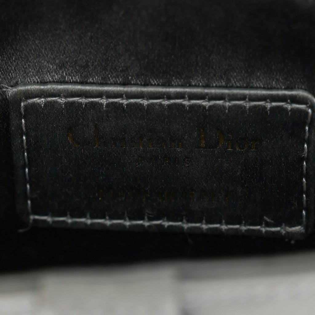 Satin Crystal Mini Saddle Bag Blue Gray