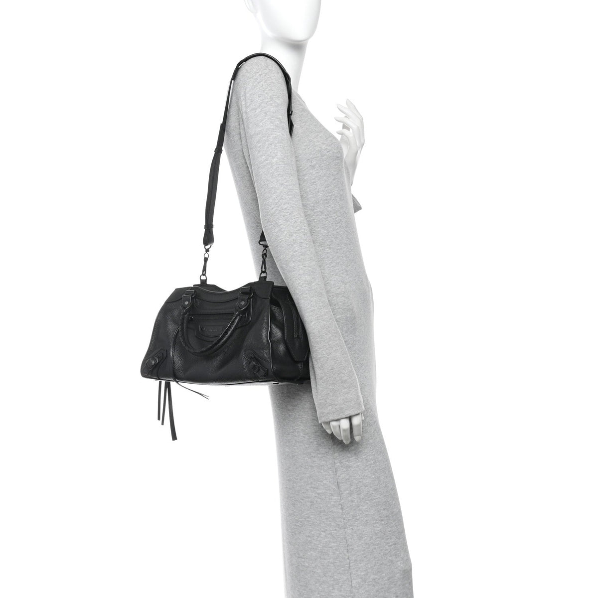 Grained Calfskin Neo Classic Black Hardware S City Black