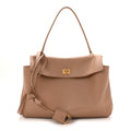 Smooth Calfskin Medium Rodeo Top Handle Handbag Latte