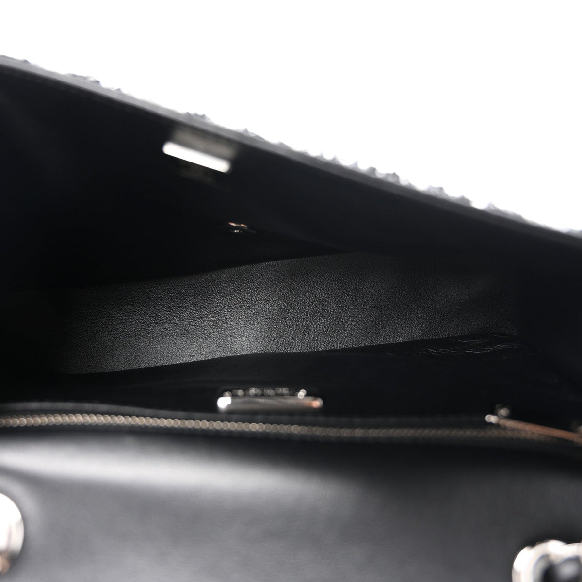 Sequin CC Medium Flap Black White