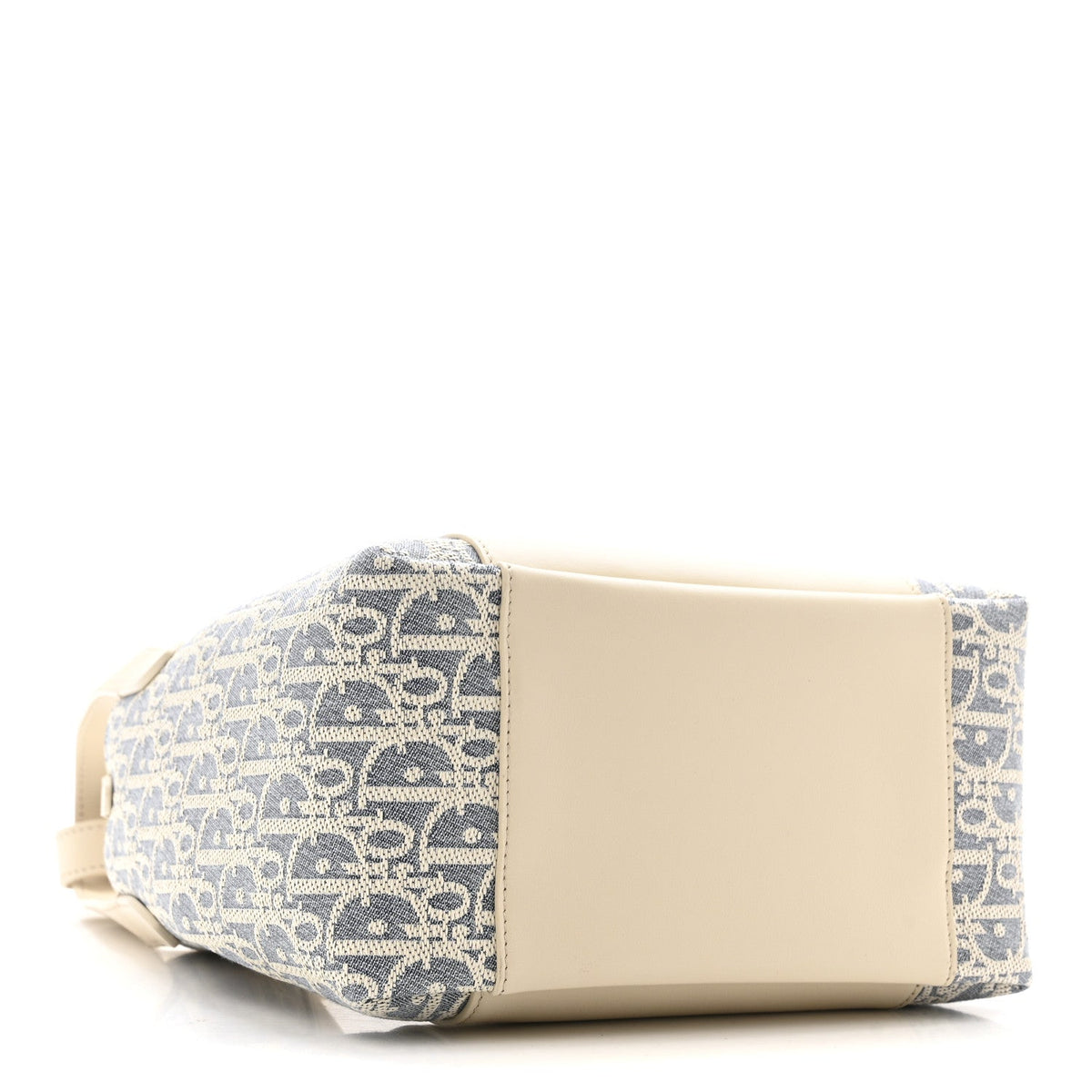 Oblique Calfskin Medium Signature Bucket Bag Beige