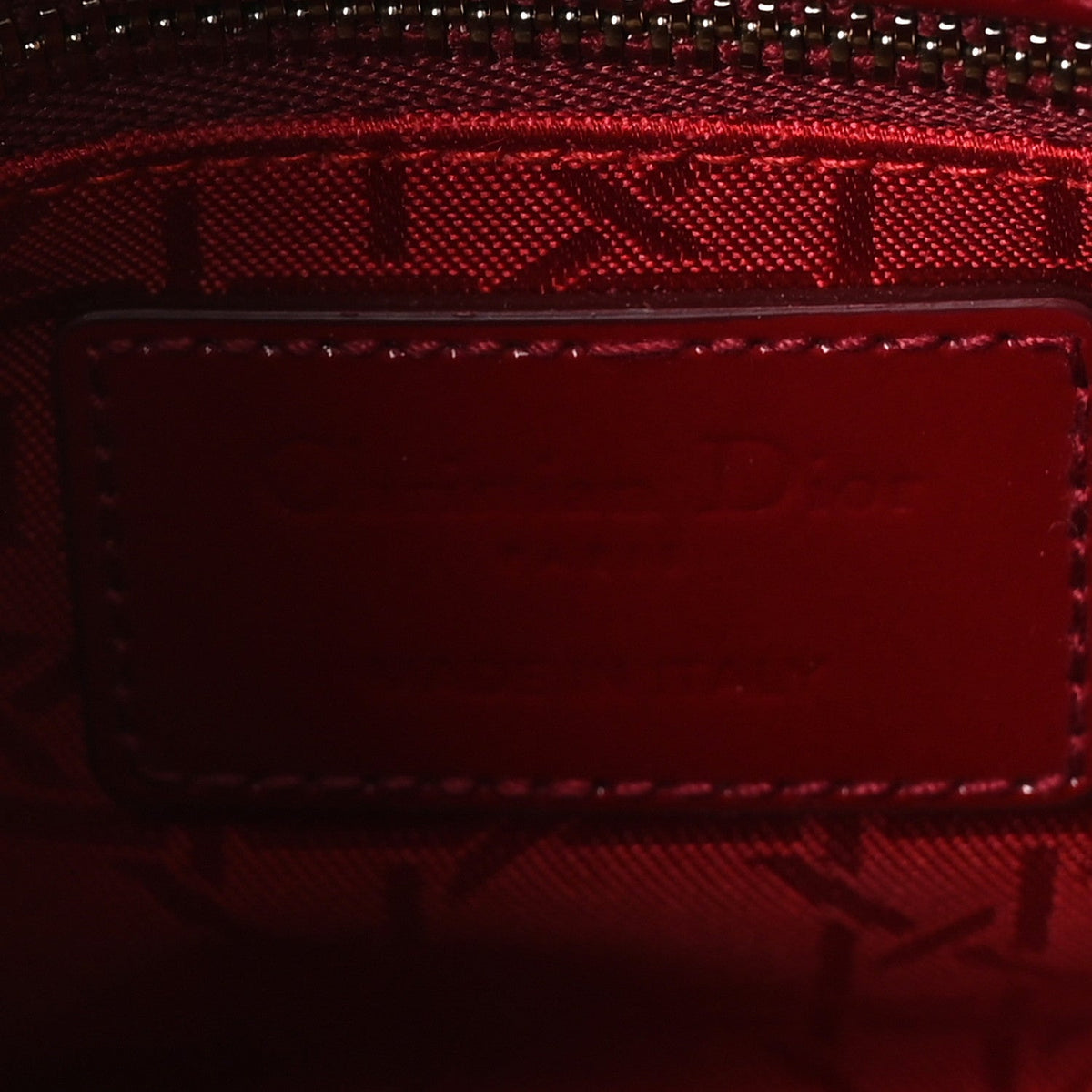 Patent Cannage Mini Lady Dior Red