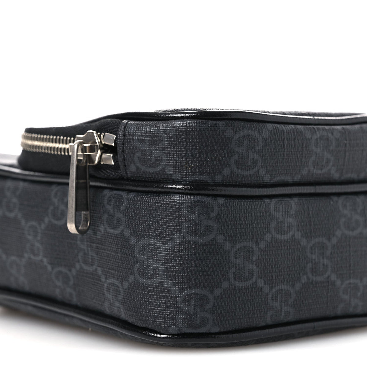 GG Supreme Monogram Azalea Calfskin Mini Retro Interlocking G Bag Black