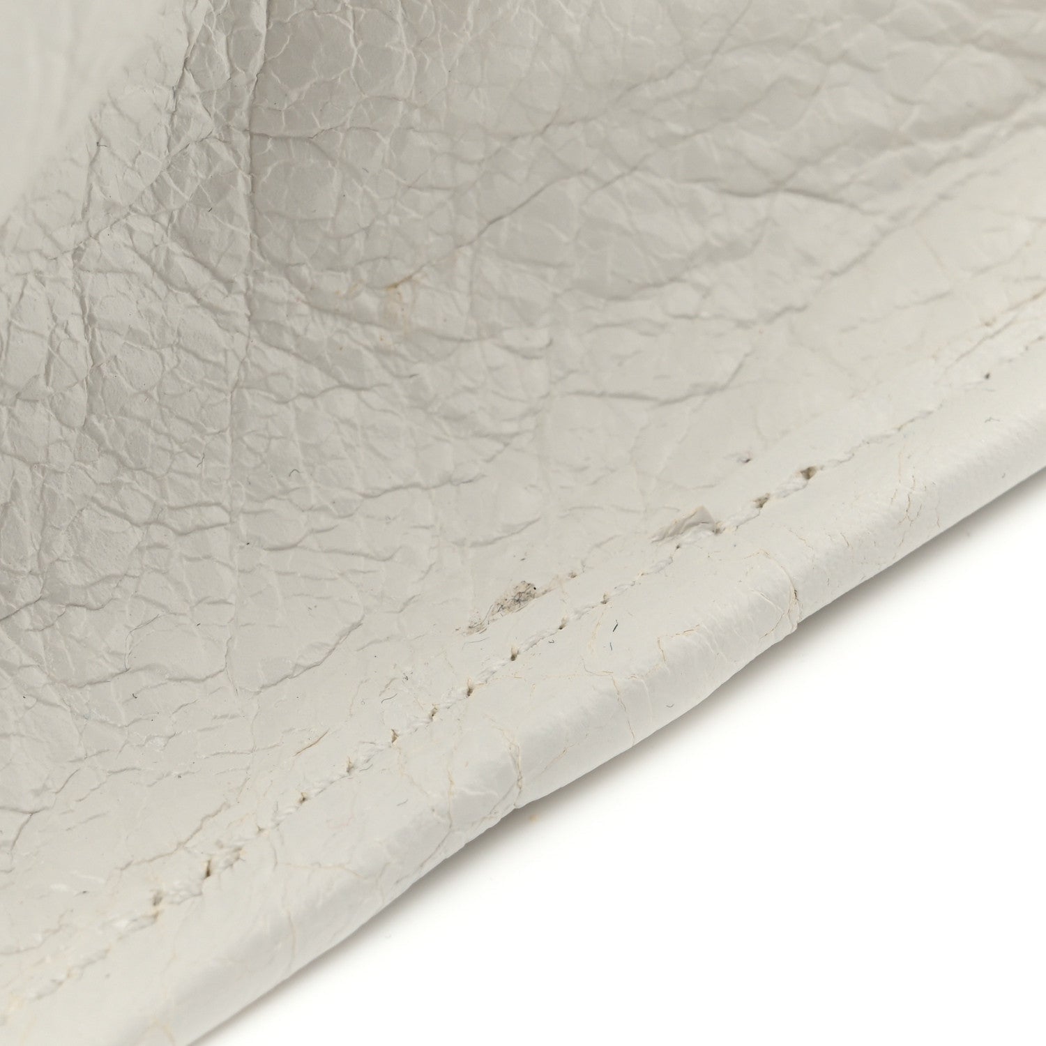 Agneau Arena Silver Hardware Medium Le City Optic White