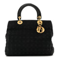 Nylon Cannage Large Lady Dior Black