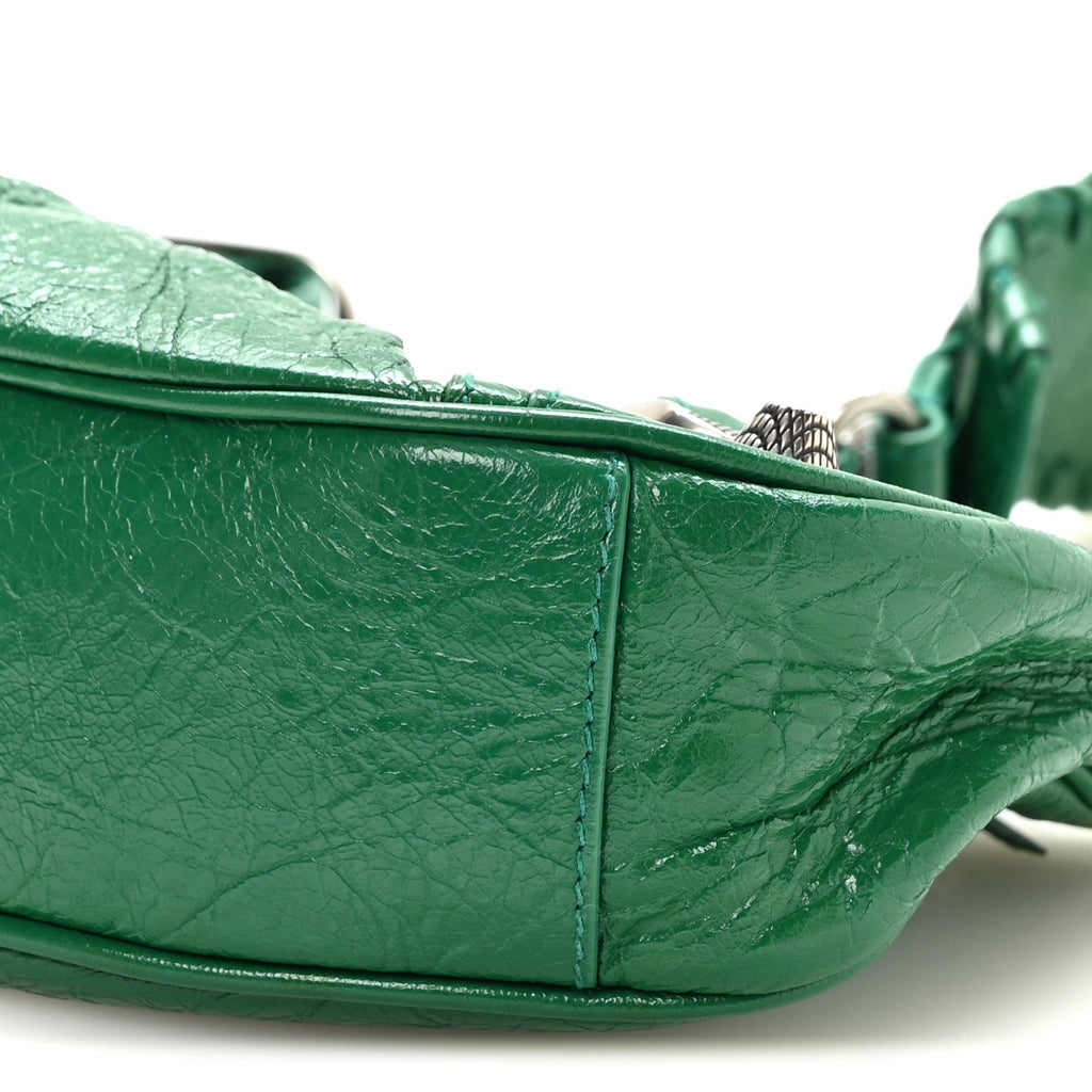 Agneau Arena Le Cagole Shoulder Bag XS Jade
