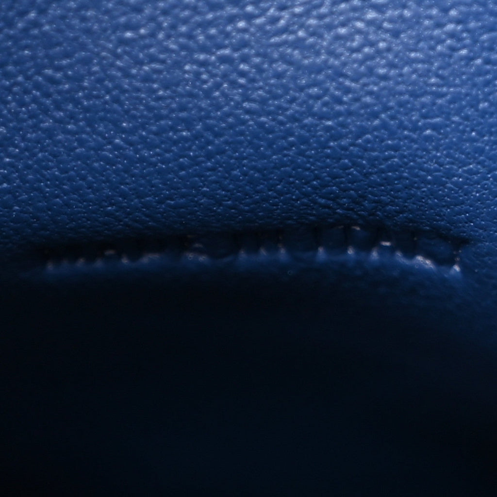 Shiny Calfskin Crocodile Embossed Small Hourglass Top Handle Bag Navy