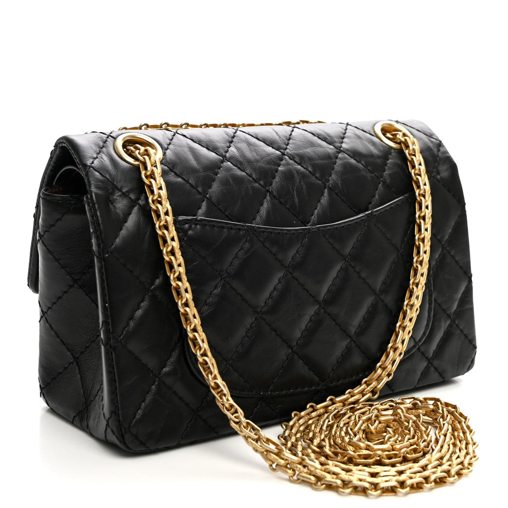 Aged Calfskin Lucky Charms 2.55 Reissue 224 Flap Black