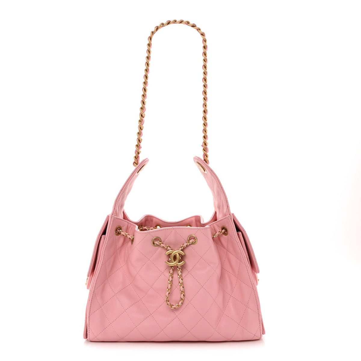 Caviar Quilted Small Chanel 25 Handbag Light Pink