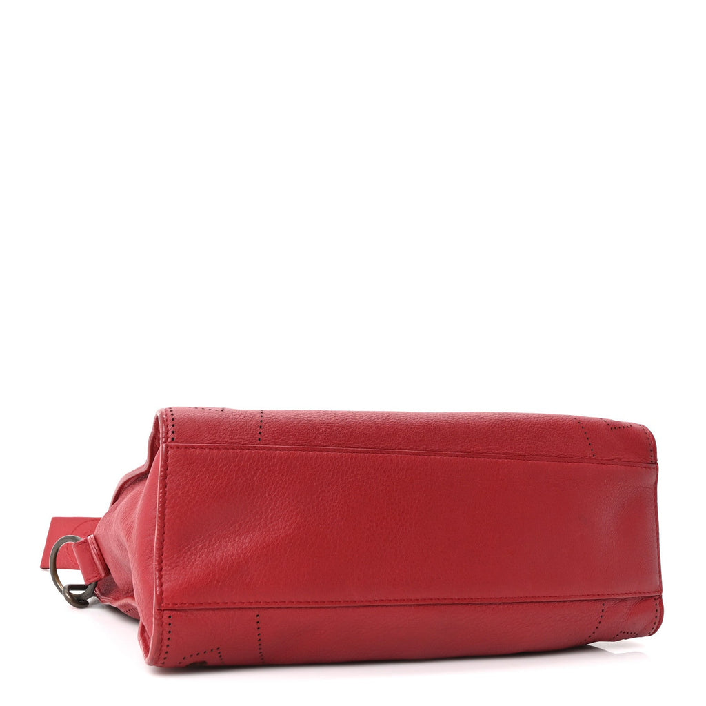 Veau Soyeux Perforated Blackout Hardware S City Rouge Groseille