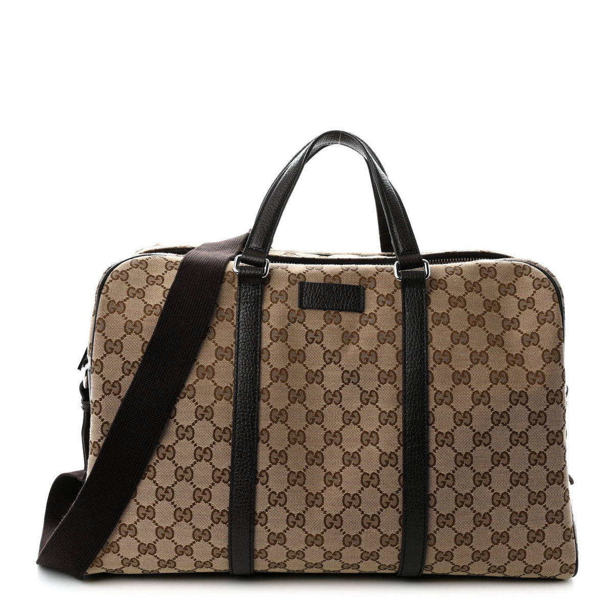 Monogram Dollar Calfskin Boston Duffle Bag Beige Ebony Testa di Moro Marrone Scuro