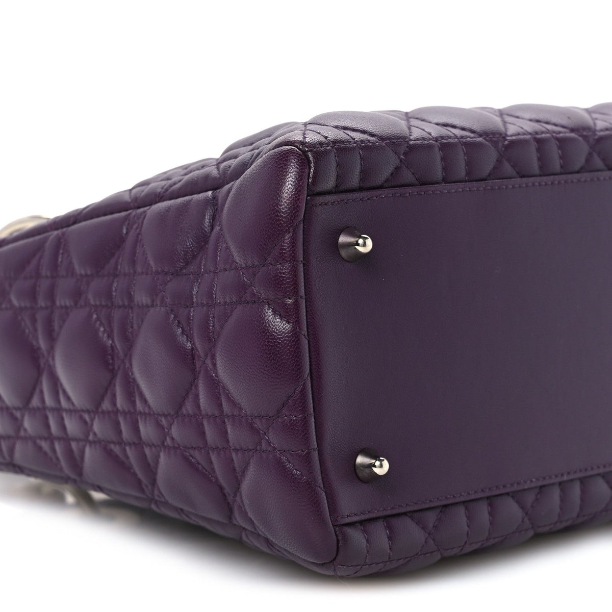 Lambskin Cannage Medium Lady Dior Purple