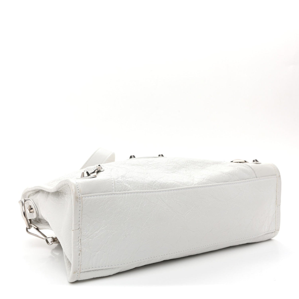Agneau Arena Silver Hardware Small Le City Optic White