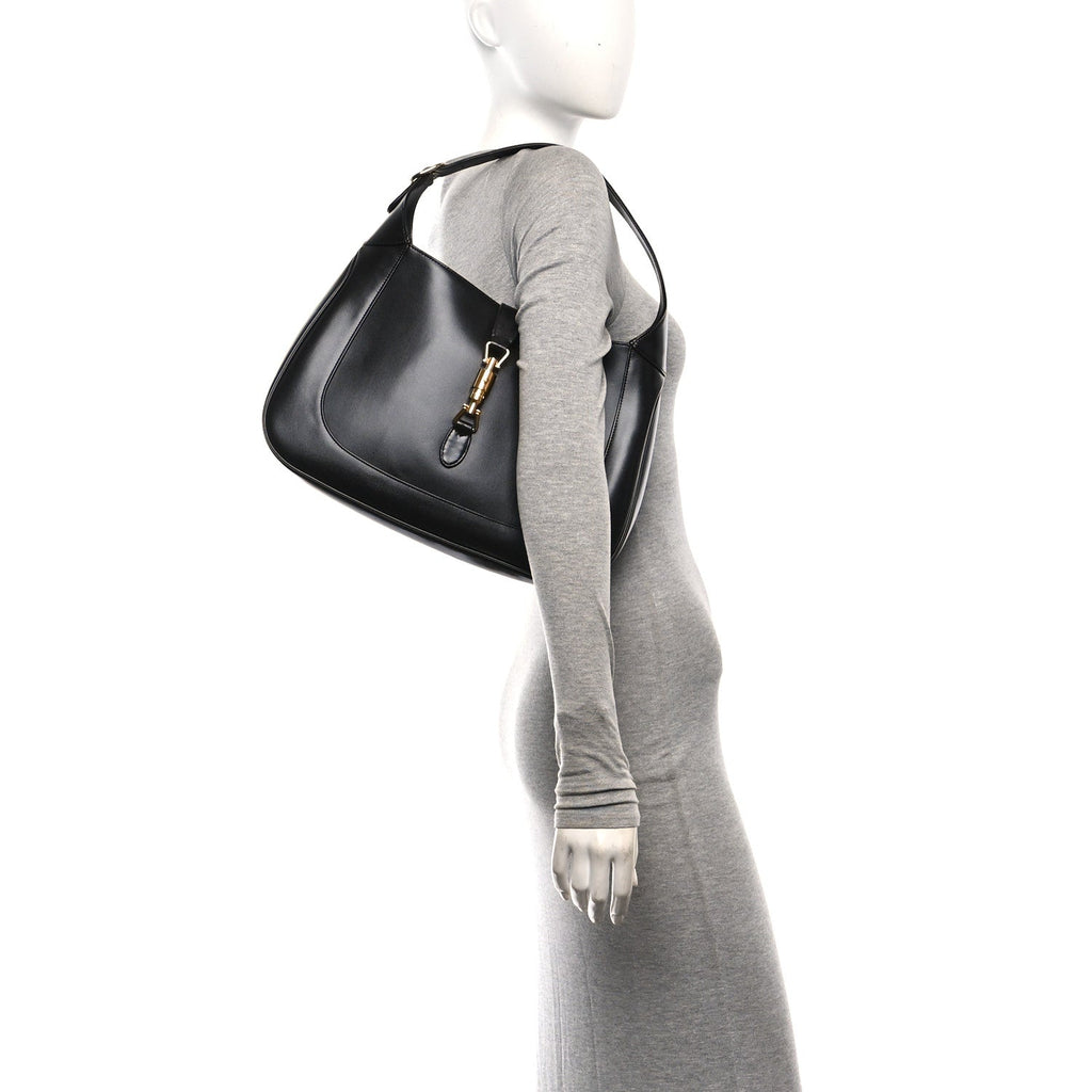 Boarded Dyana Lux Calfskin Medium Jackie 1961 Hobo Black