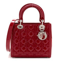 Patent Cannage Medium Lady Dior Red