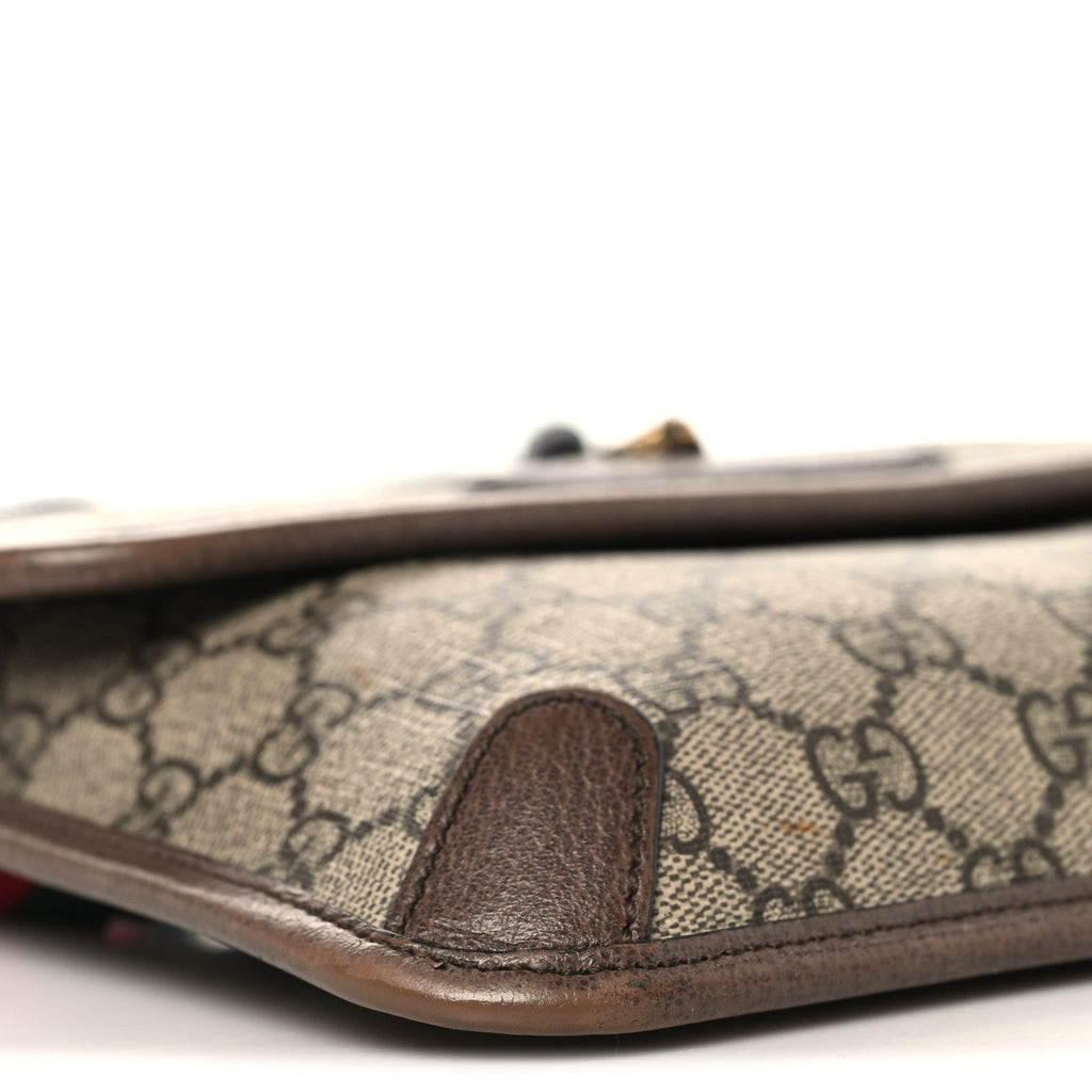 GG Supreme Monogram Neo Vintage Web Belt Bag Brown