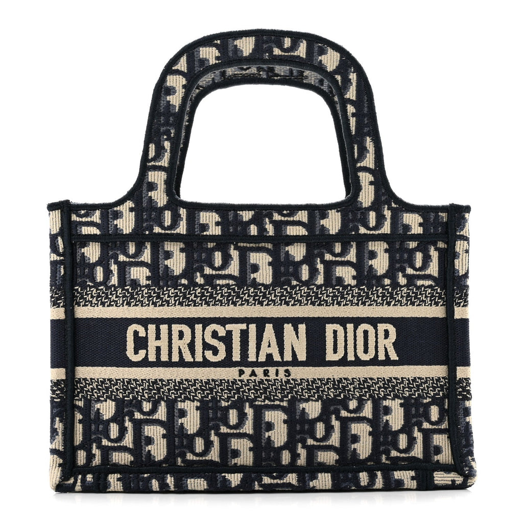 Oblique Mini Book Tote Blue Multicolor