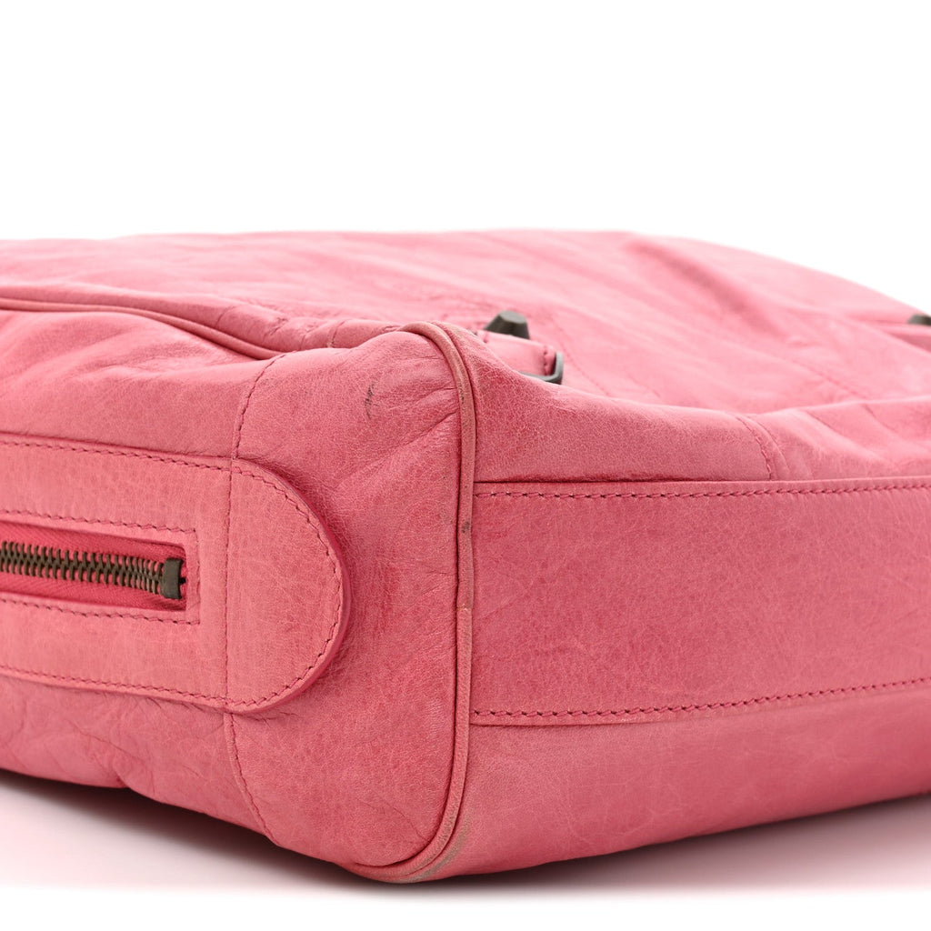 Agneau Classic Hardware Briefcase Tote Pivoine
