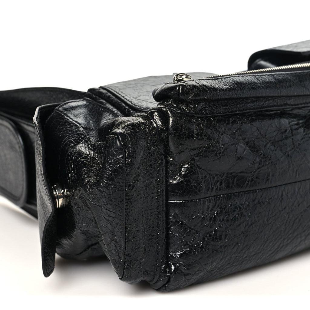 Agneau Arena Superbusy XS Sling Zip Shoulder Bag Black