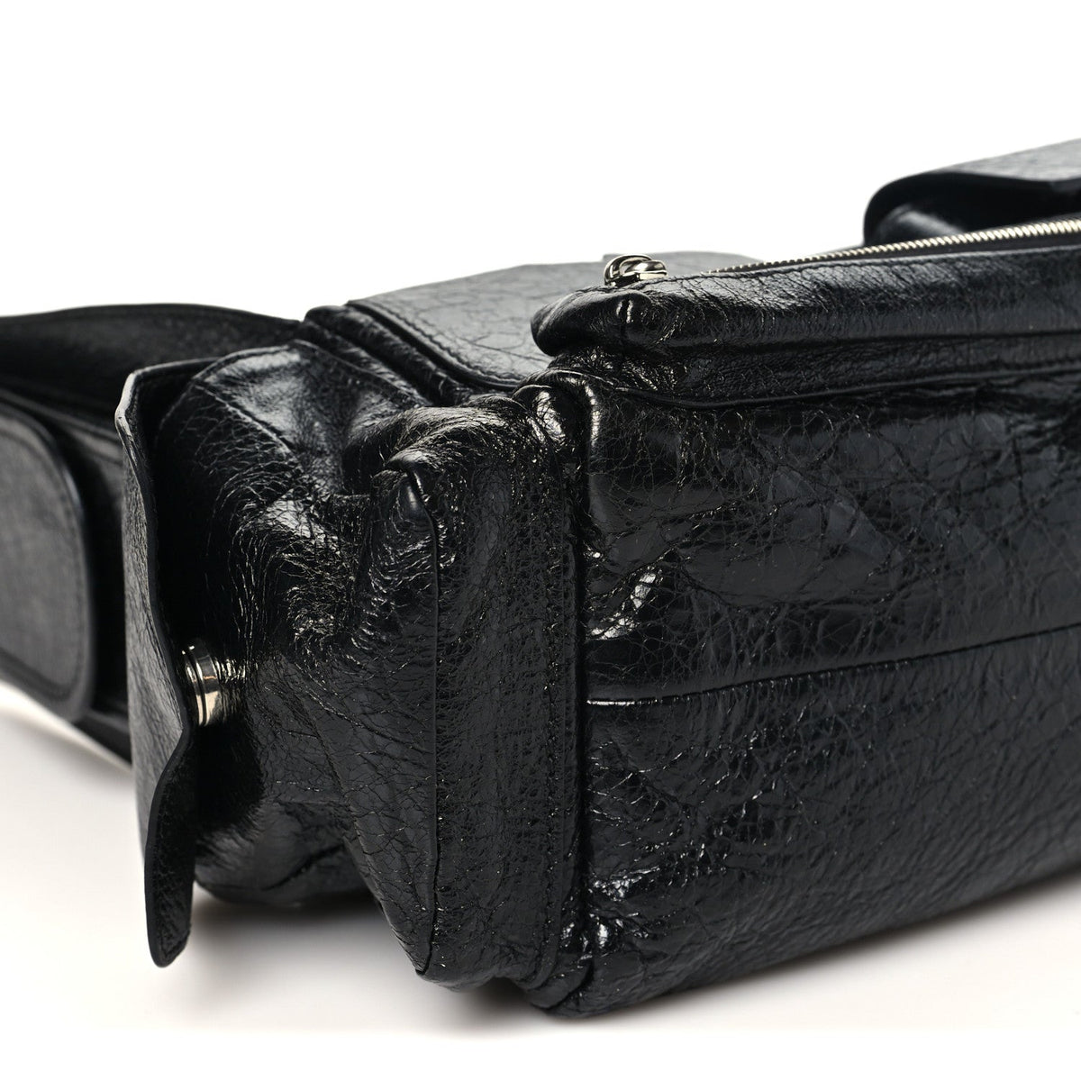 Agneau Arena Superbusy XS Sling Zip Shoulder Bag Black